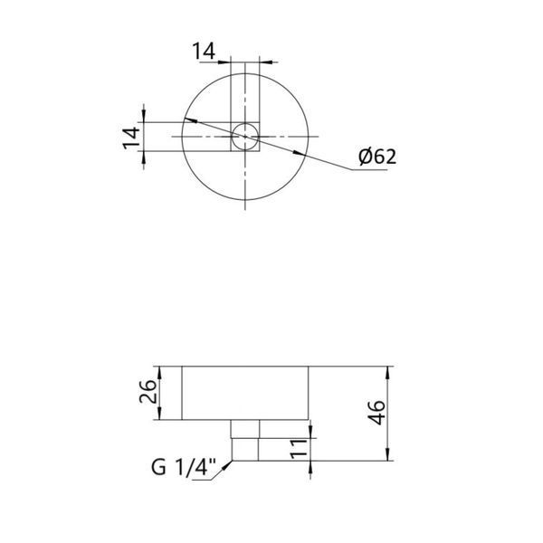 Манометр із гліцерином Thermo Alliancе Forte 6 бар, 1/4"З, нижнє підключення TAF170G6B SD00053544 фото