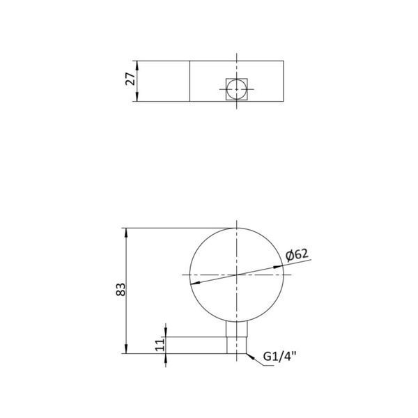 Манометр гліцериновий Thermo Alliancе Forte d63&nbsp;мм, 1/4"З із заднім підключенням (латун.) 0-10&nbsp;бар TAF171G10B SD00054394 фото