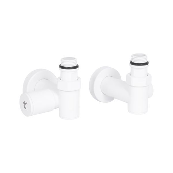 Комплект кранів Thermo Alliance Standart 1/2" бiлий, для рушникосушарки кутовий SF395W15HEW SD00051859 фото