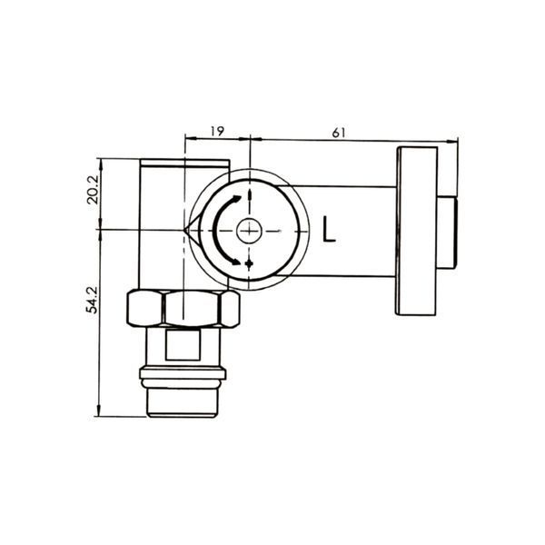 Комплект кранів Thermo Alliance Standart 1/2" бiлий, для рушникосушарки кутовий SF395W15HEW SD00051859 фото