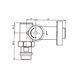 Комплект кранів Thermo Alliance Standart 1/2" бiлий, для рушникосушарки кутовий SF395W15HEW SD00051859 фото 2