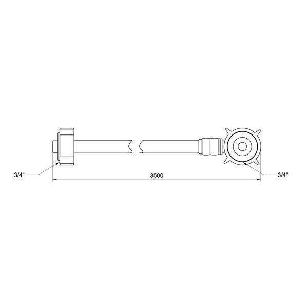Шланг залив Thermo Alliance Standart для пральної машини 350 см SD095W350 SD00004676 фото