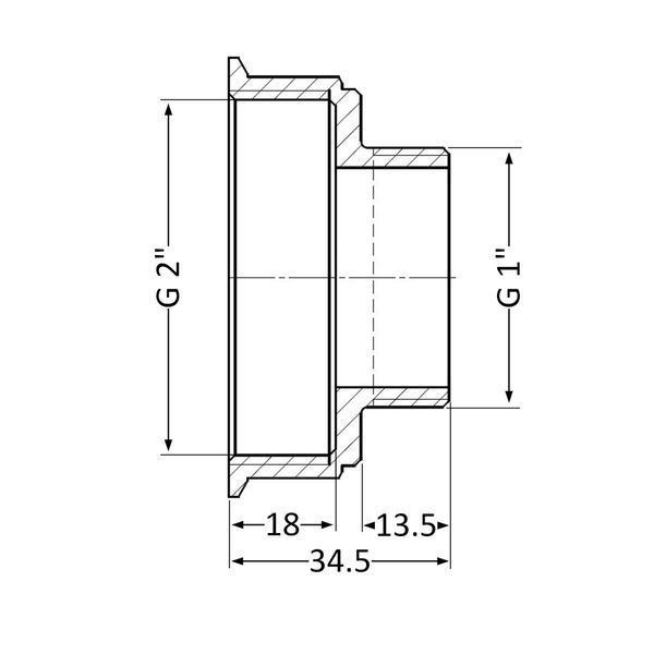 Перехідник Thermo Alliance Standart 2"х1" ВЗ SD4095025 SD00047830 фото