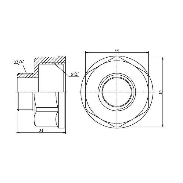 Перехід Thermo Alliance Forte 1" 1/4х3/4" ВЗ SF3603220 SD00002610 фото