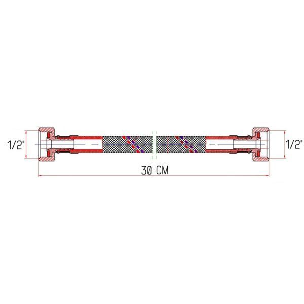 Гнучка підводка для води Thermo Alliance Forte ВВ 30 см SF381W30 SD00002767 фото