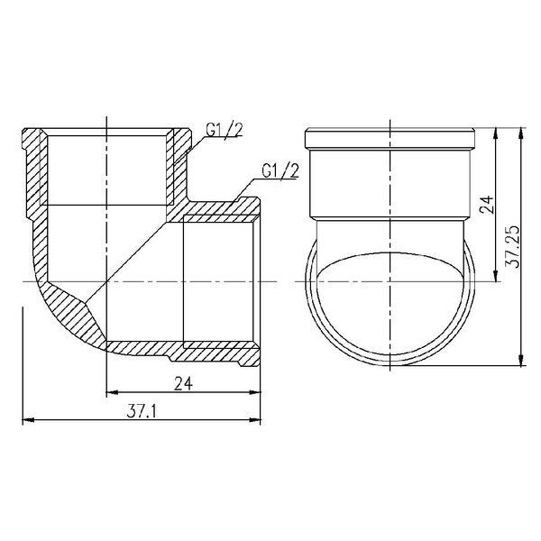 Кут Thermo Alliance Forte 1/2" ВВ SF36815 SD00002701 фото