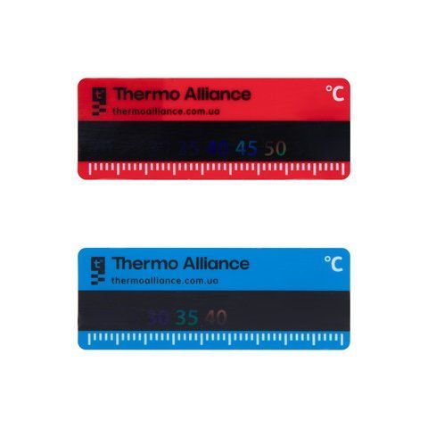 Комплект наклейок з термометром Standart для колектора (червона+синя) TAS342RB Thermo Alliance SD00054803 фото