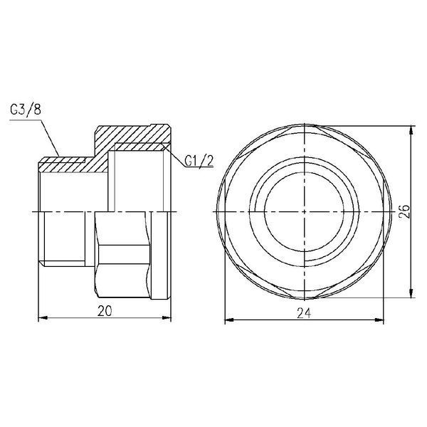 Перехід Thermo Alliance Forte 1/2"х3/8" ВЗ SF360159 SD00002615 фото